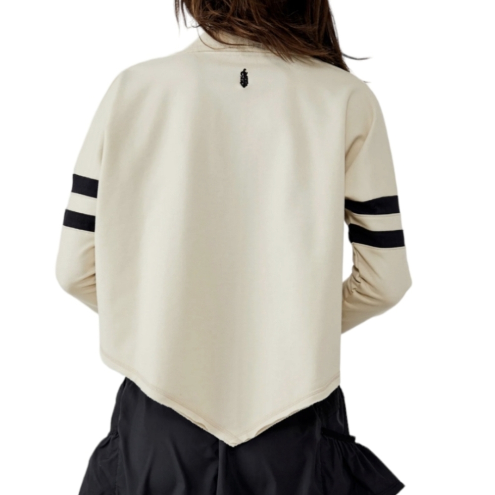 Free People Cream and Black Top - Picture 3 of 6